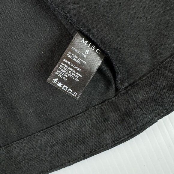 Black Short Jacket Buckle Pockets Womens Size Small Misc Elevated Basics Coat - Picture 7 of 10